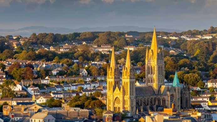 Truro city centre and cathedral