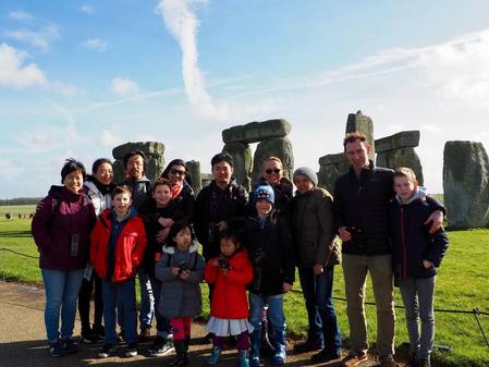 Stonehenge excursion on our Family English course